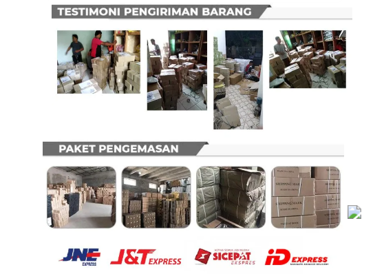 Testimoni pengiriman dan paket pengemasan